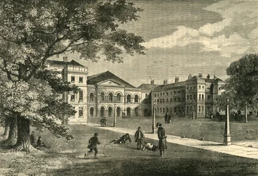 Frente del Hospital Foundling, c1876