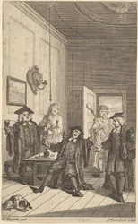Frontispicio de The Humours of Oxford, abril 1730