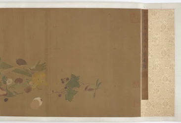 Frutas, verduras, flores e insectos, dinastía Ming, 1368-1644