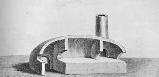 Horno utilizado en la fundición de cobre, c. 1826, 1911