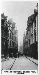Casas con gabletes, Cloth Fair, Londres, años 1920