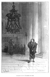Galileo observando el balanceo del candelabro en la Catedral de Pisa, c1584 1870