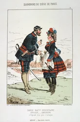 Garde Nationale Sedentaire - Oficial Cantinierre, Sitio de París, 1870-1871