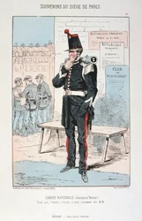 Garde Nationale antiguo uniforme, Sitio de París, Guerra Franco-Prusiana, 1870-1871