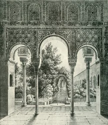 Jardín del Generalife, siglo XIX, 1907
