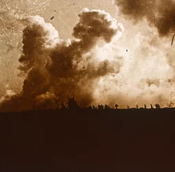 Ataque de gas, Verdún, norte de Francia, c. 1914-c. 1918