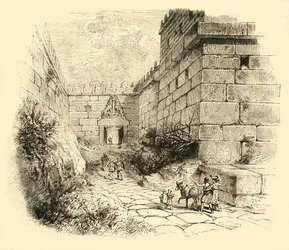 Puerta de los Leones en Micenas, 1890