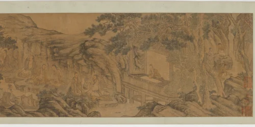 Reunión en el Pabellón de las Orquídeas, dinastía Ming, siglos XVI-XVII