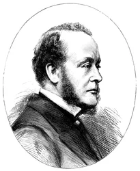 Gathorne Hardy 1814-1906, primer conde de Cranbrook, político conservador británico