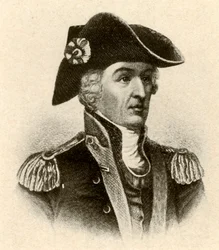 General Francis Marion, con abrigo de cuello alto y chaleco, c1770, 1937