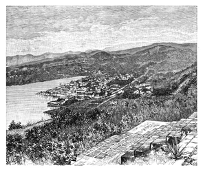 Vista general de Castries, Isla de Santa Lucía, c1890