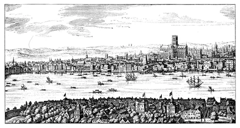 Vista general de Londres, 1666, 1909
