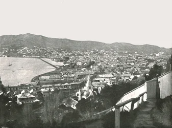 Vista general de la ciudad, Wellington, Nueva Zelanda, 1895