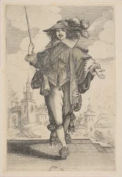 Caballero sosteniendo un látigo, 1629