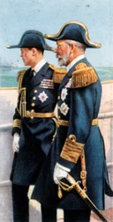 Jorge V y el Príncipe de Gales revisando la flota, 26 de julio de 1924, c. 1935