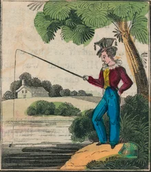 George pescando, finales del siglo XVIII-principios del siglo XIX