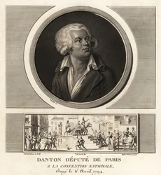 Georges Danton, diputado de París en la Convención Nacional, ejecutado en 1794