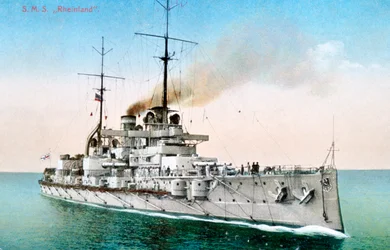 Acorazado alemán Rheinland, c1910-1918