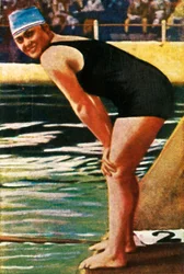 Nadadora alemana Hilde Schrader, 1928