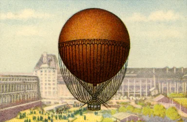 El globo de Giffard exhibido en la Feria Mundial de París