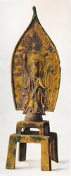 Figura de bronce dorado de Kuan-Yin, 334 AD, 1936