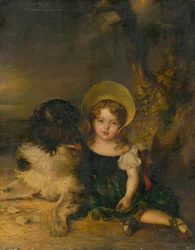 Niña con un perro