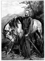 Giuseppe Garibaldi, patriota y soldado italiano del Risorgimento, 1900