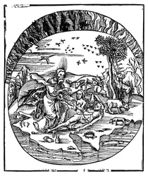 Dios creando a Eva de la costilla de Adán, 1508