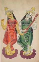 Diosas Lakshmi y Sarasvati, 1800s