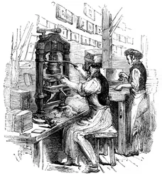 Prensa de dorado, 1886
