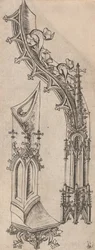 Letra gótica D, c. 1480-1500