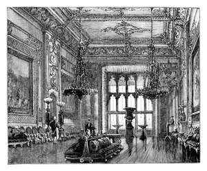 Gran sala de recepción, Castillo de Windsor, c1888