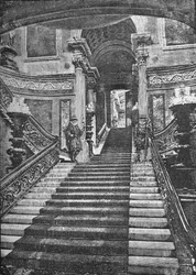 Gran escalera, Palacio de Buckingham, 1890
