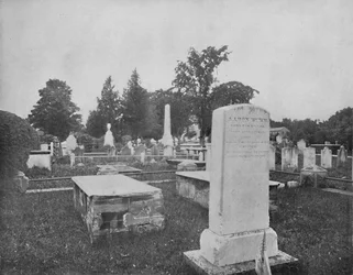 Tumbas de Jonathan Edwards y Aaron Burr, Princeton, Nueva Jersey, c. 1897