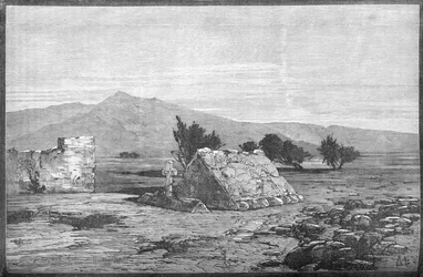 Tumbas del Mayor Blackwood y hombres del Regimiento Sesenta y Seis, Maiwand, c1880