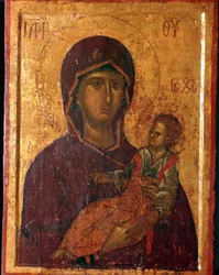 Ícono griego de la Virgen y el Niño