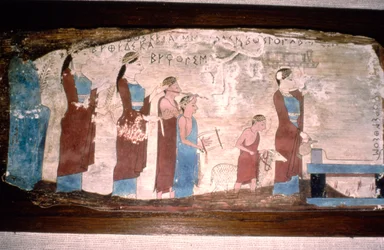 Músicos griegos en un sacrificio, c. 520 a.C. - c. 500 a.C.