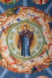Fresco en el techo ortodoxo griego Tesalónica Grecia
