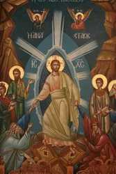 Icono ortodoxo griego: Resurrección de Cristo