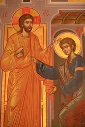 Icono ortodoxo griego que representa a Cristo mostrando sus heridas, Tesalónica