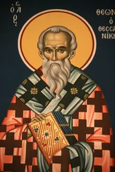 Icono ortodoxo griego que representa a San Theonasos de Tesalónica Tesalónica Grecia