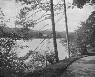 Isla Verde, Lago George, Estado de Nueva York, EE.UU., c1900