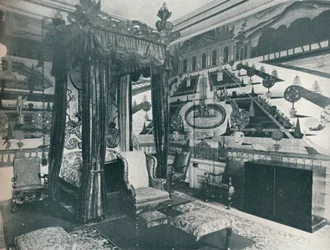 Sala de terciopelo verde, Stoke Edith, c1909