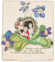 Tarjeta de felicitación, ca 1820