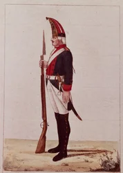 Granadero del Primer Batallón de Infantería de Marina, 1786