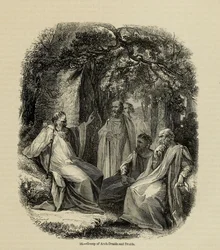 Grupo de Archidruidas y Druidas del libro Vieja Inglaterra: Un Museo Pictórico