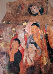 Grupo de monjes y Bodhisattvas, siglos IX-X