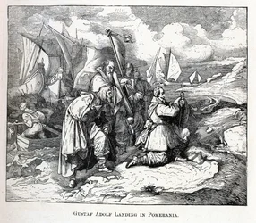 Gustavo Adolfo desembarcando en Pomerania, 1882