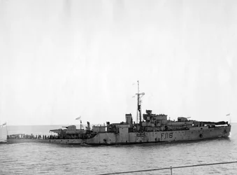 HMS Amethyst, después de la acción en el río Yangtsé, 20 de abril de 1949