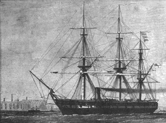 H.M.S. Challenger, comisionado para su...crucero de Exploración en Aguas Profundas, 1872, 1901